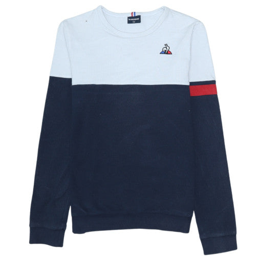 Le Coq Sportif Boys Blue Sweatshirt 14 Years Colourblock Crew Neck