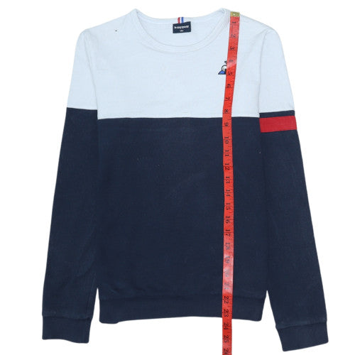 Le Coq Sportif Boys Blue Sweatshirt 14 Years Colourblock Crew Neck