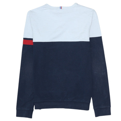 Le Coq Sportif Boys Blue Sweatshirt 14 Years Colourblock Crew Neck