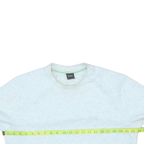 Hugo Boss Men's Grey Crew Neck Pullover Sweatshirt M Regular Fit