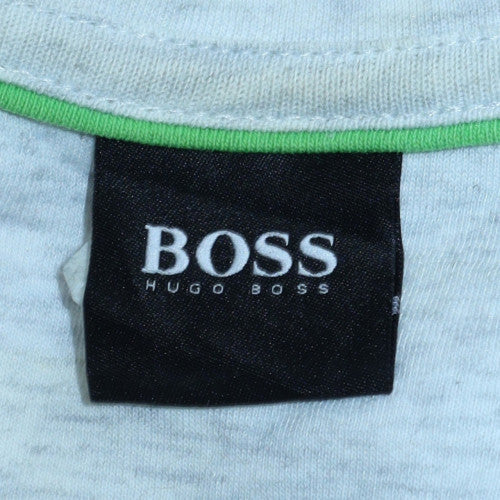 Hugo Boss Men's Grey Crew Neck Pullover Sweatshirt M Regular Fit
