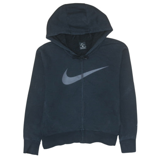 Nike Womens Black XS Full Zip Hoodie Dri-Fit Logo Sweatshirt