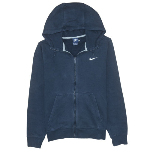 Nike Men's Navy Full Zip Hoodie M Cotton Blend Sportswear