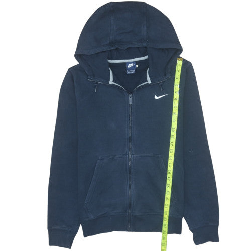Nike Men's Navy Full Zip Hoodie M Cotton Blend Sportswear