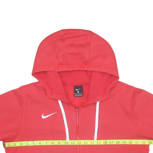 Nike Men’s Red Full Zip Hoodie Size M Sports Fleece Sweatshirt