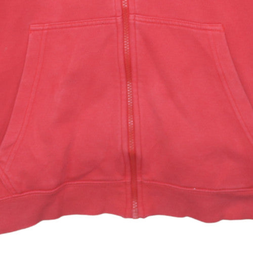 Nike Men’s Red Full Zip Hoodie Size M Sports Fleece Sweatshirt