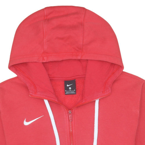 Nike Men’s Red Full Zip Hoodie Size M Sports Fleece Sweatshirt