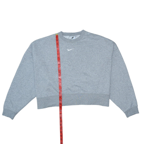 Nike Women Grey Crew Neck Pullover Sweatshirt Size L