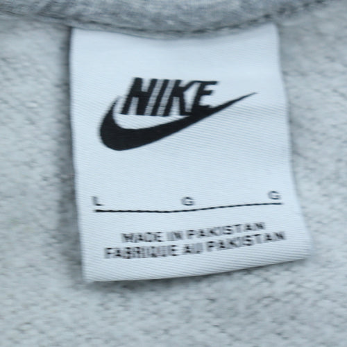 Nike Women Grey Crew Neck Pullover Sweatshirt Size L