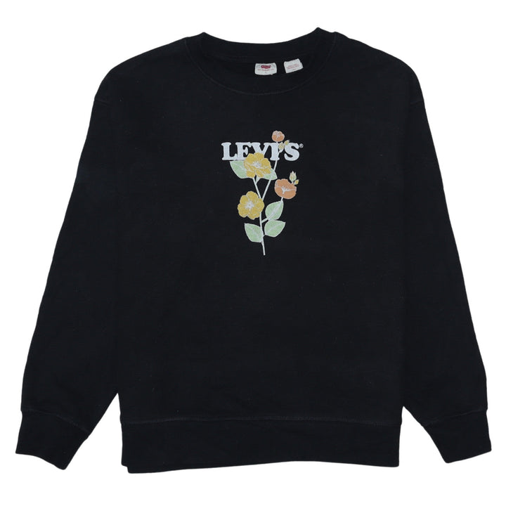 Levi’s Men’s Black Graphic Flower Pullover Sweatshirt Size L