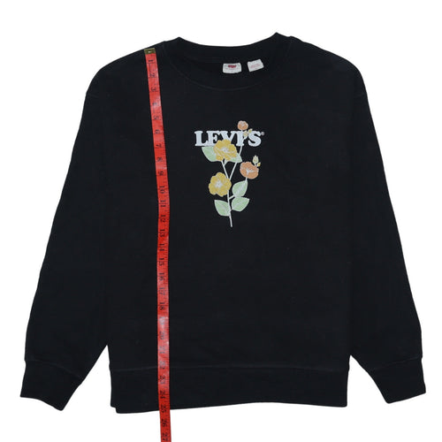 Levi’s Men’s Black Graphic Flower Pullover Sweatshirt Size L