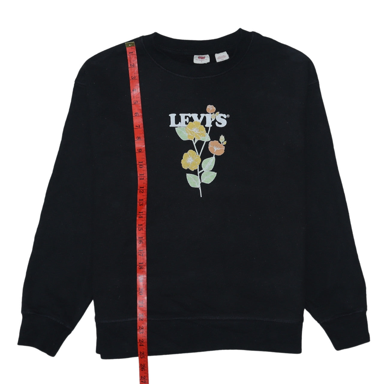 Levi’s Men’s Black Graphic Flower Pullover Sweatshirt Size L