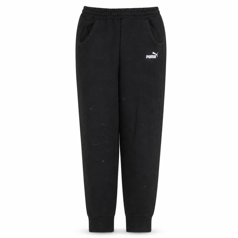 Puma Womens Black Jogger Sweatpants M Fleece Elastic Waist