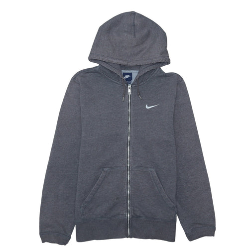 Nike Women Grey Full Zip Hoodie Small Cotton Blend