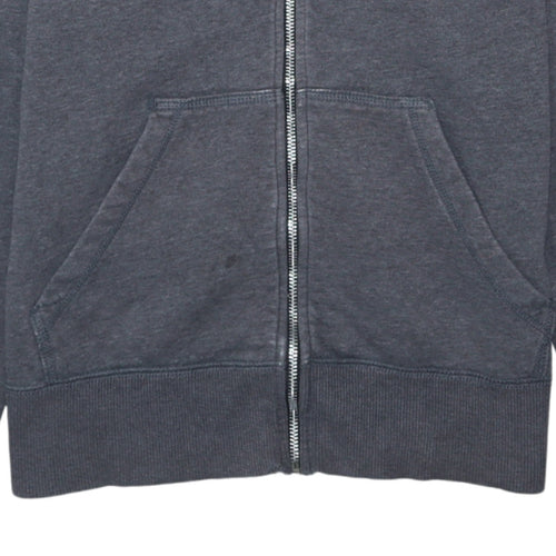 Nike Women Grey Full Zip Hoodie Small Cotton Blend