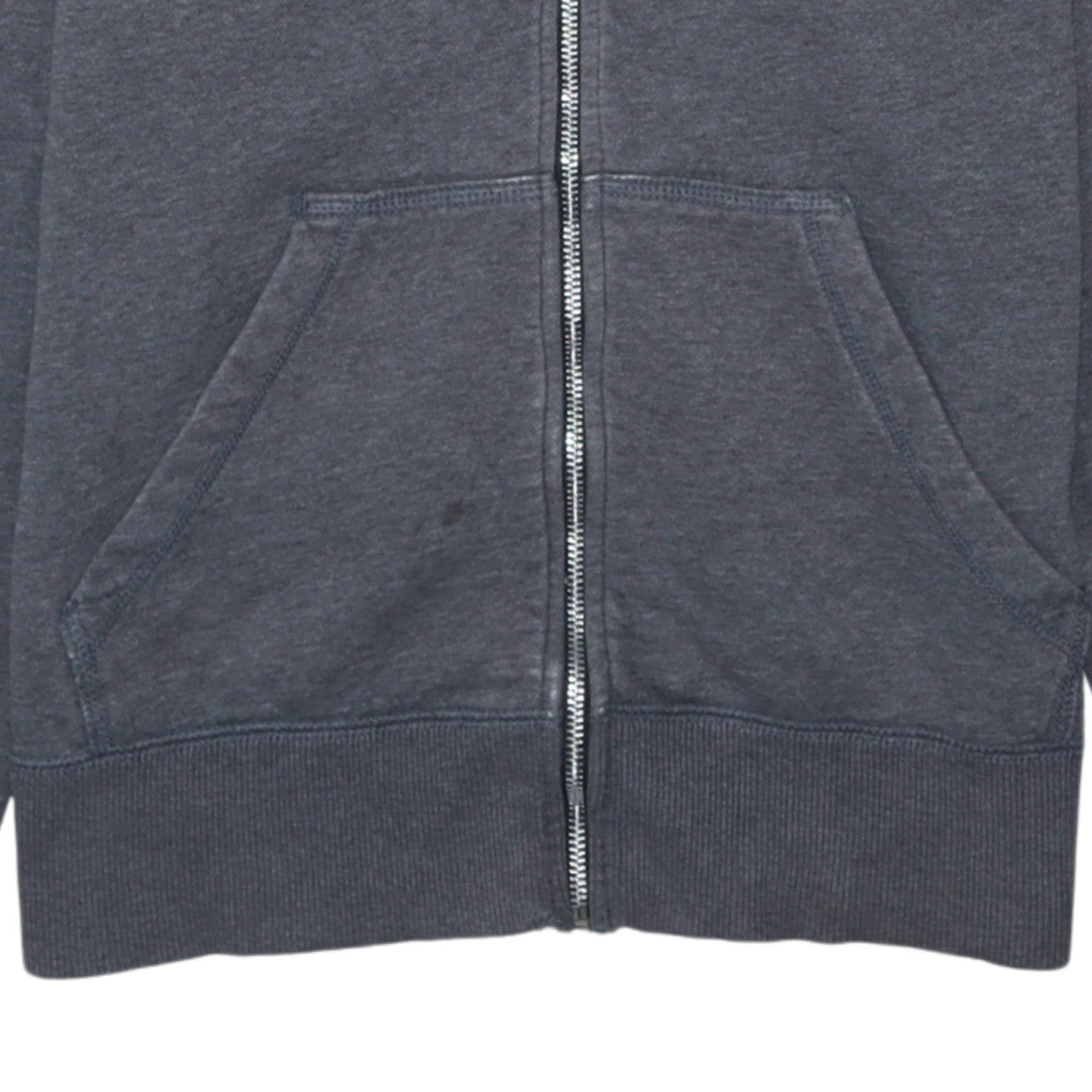 Nike Women Grey Full Zip Hoodie Small Cotton Blend