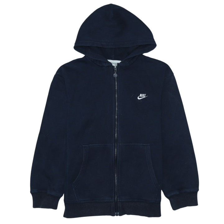 Nike Boys Navy Blue Full Zip Hoodie L 12-13 Years Sportswear Sweatshirt