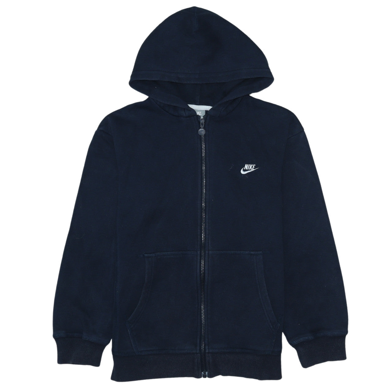 Nike Boys Navy Blue Full Zip Hoodie L 12-13 Years Sportswear Sweatshirt