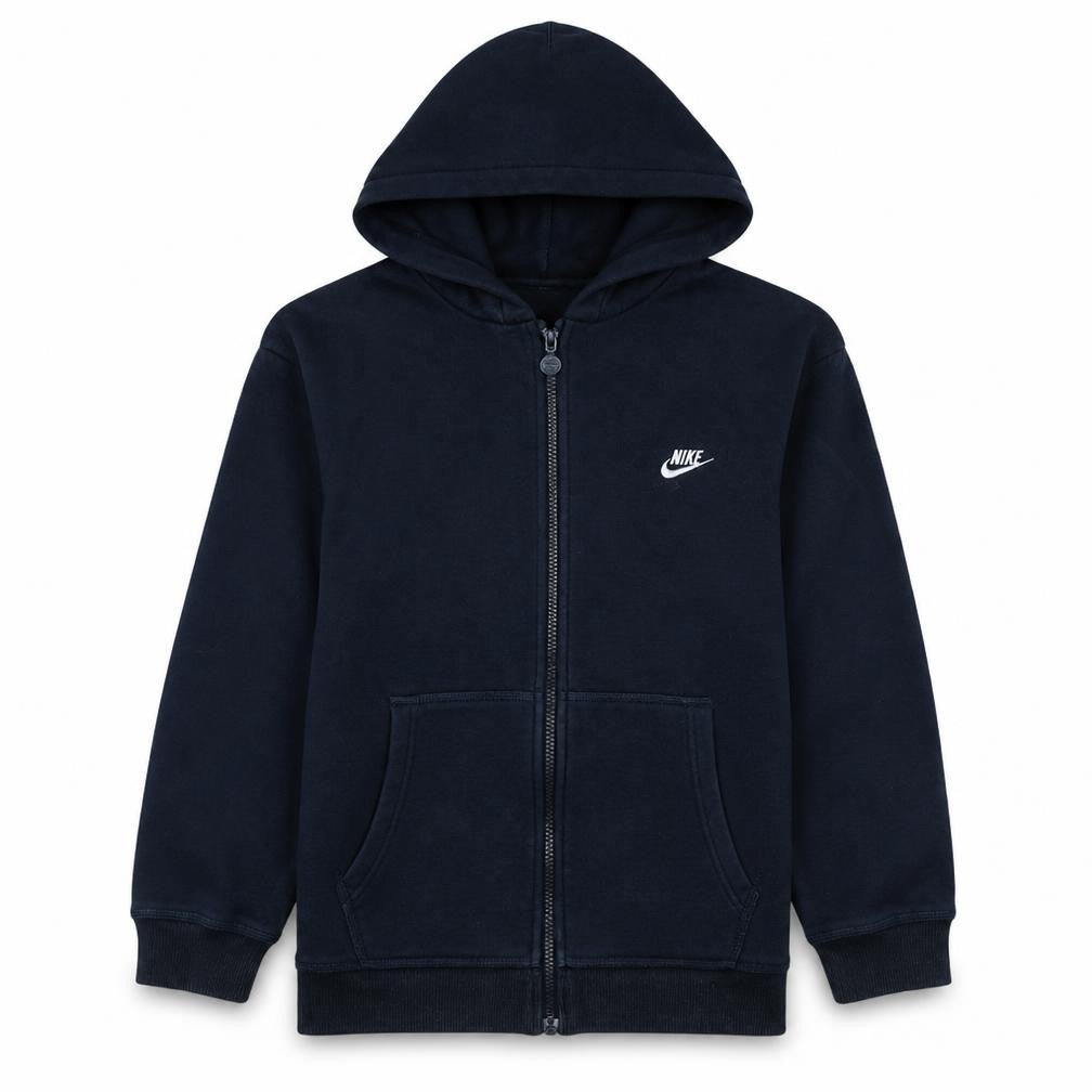 Nike Boys Navy Blue Full Zip Hoodie L 12-13 Years Sportswear Sweatshirt