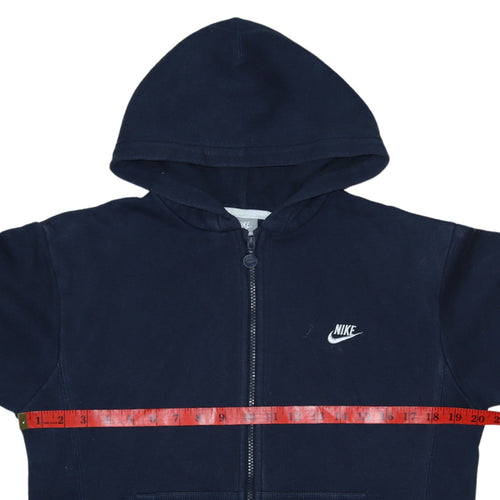 Nike Boys Navy Blue Full Zip Hoodie L 12-13 Years Sportswear Sweatshirt