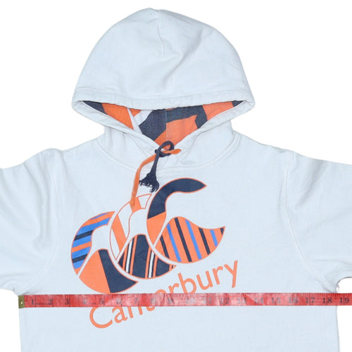Canterbury Boys White Hooded Pullover Sweatshirt Size 14 Years Uglies Logo