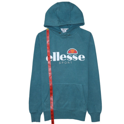 Ellesse Womens Teal Hoodie UK 8 Pullover Cotton Blend Sport Style