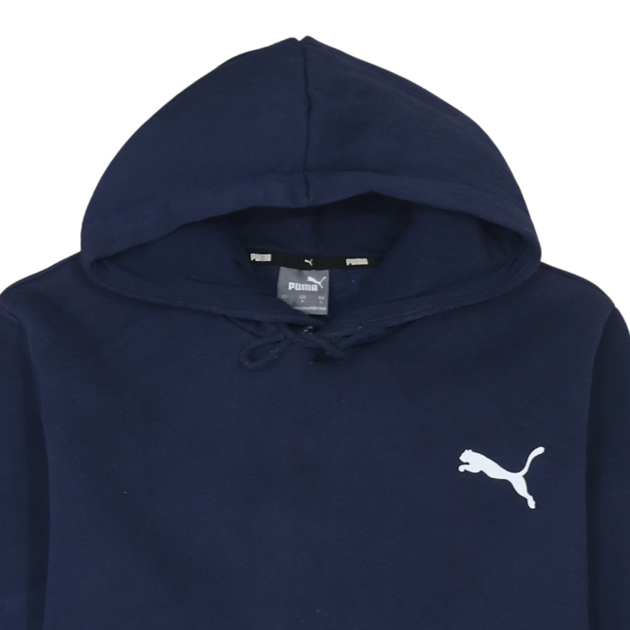 Puma Men’s Blue Pullover Hoodie Size L Regular Fit Fleece Logo