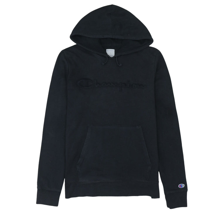 Champion Men's Black Pullover Hoodie M Fleece Logo Sweatshirt