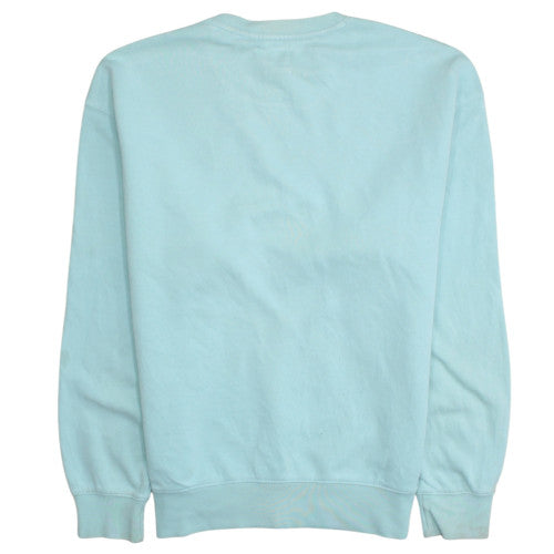 Levi's Women Blue Relaxed Sweatshirt Small Crew Neck Logo Cotton