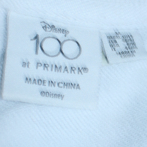 Disney Primark Women White Stitch Sweatshirt UK 12 Aloha Graphic Print