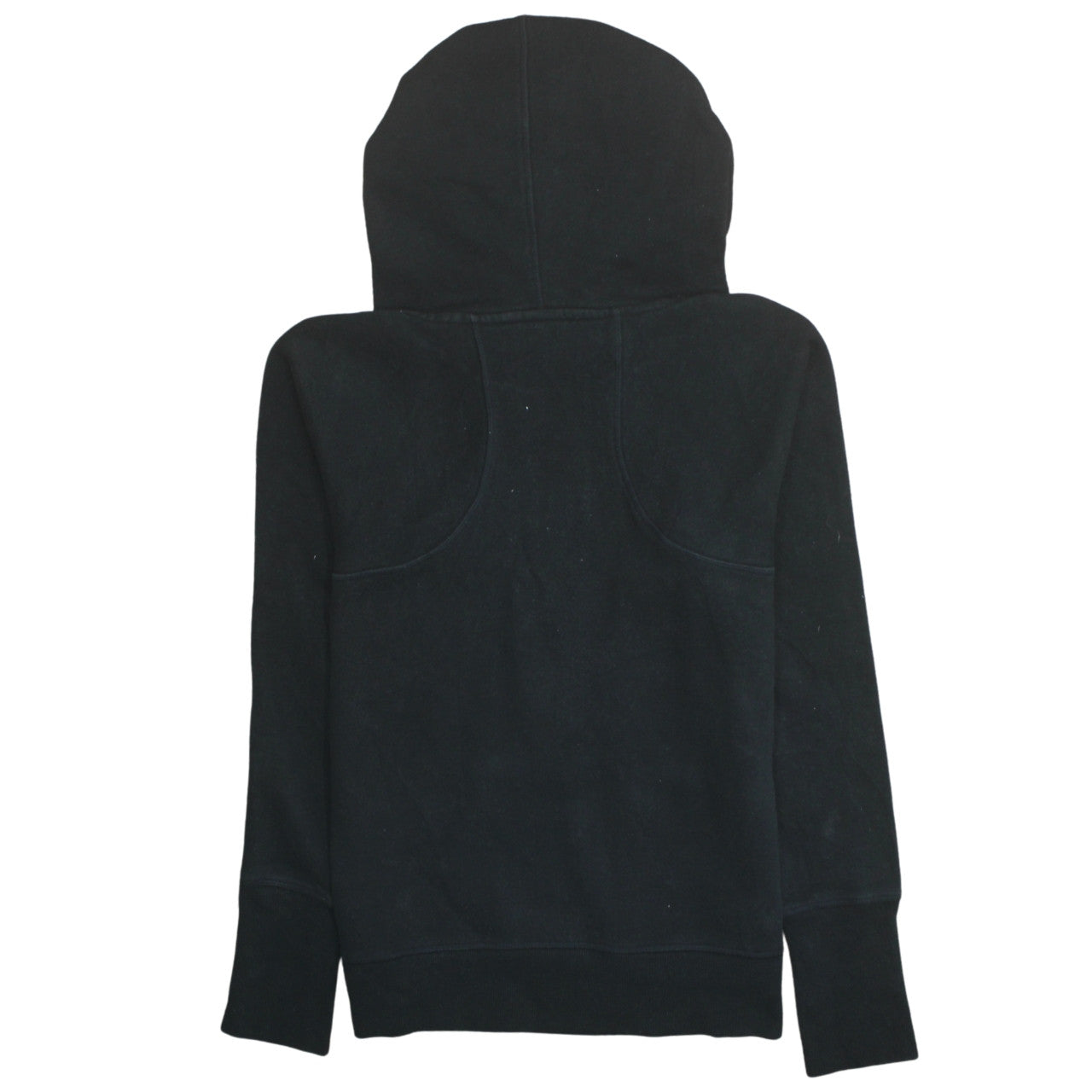 Reebok Womens Black Pullover Hoodie UK Size M Purple Logo Casual