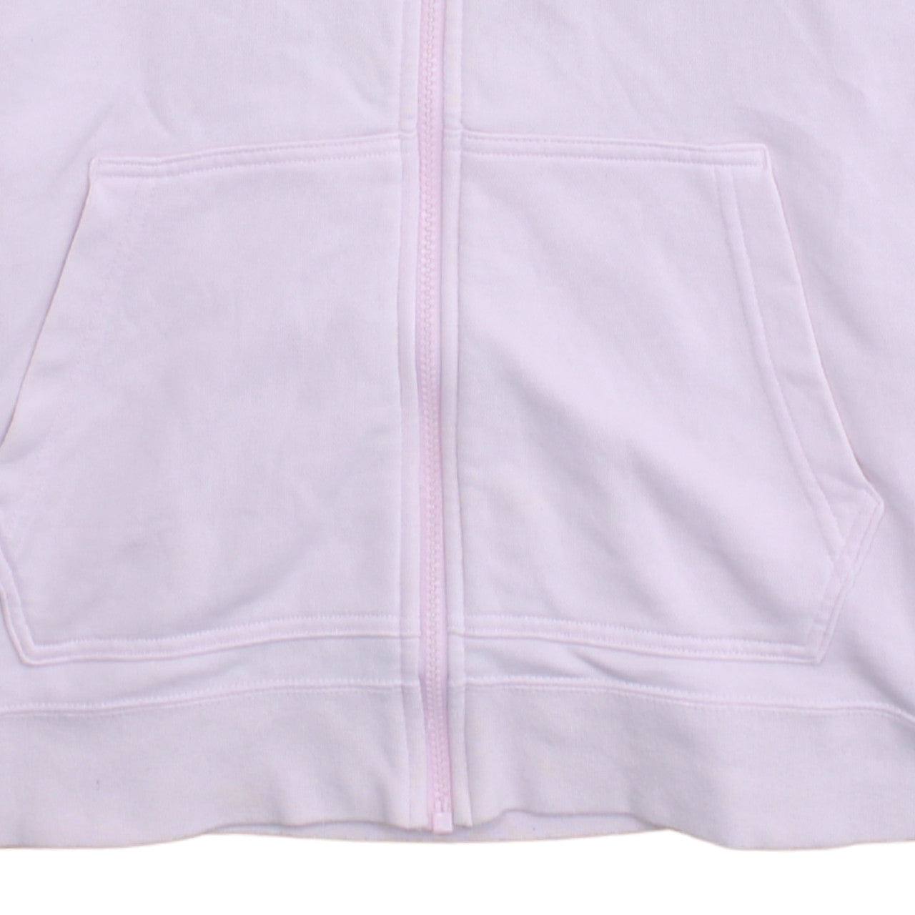 Nike Women Pink Full Zip Hoodie Cotton Blend L Hooded Sweatshirt