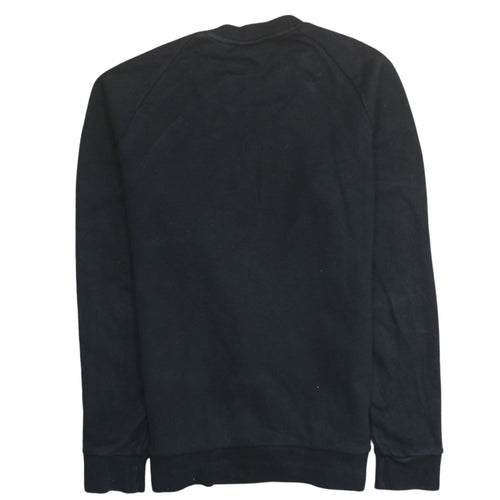 Adidas Mens Black Small Trefoil Logo Pullover Sweatshirt