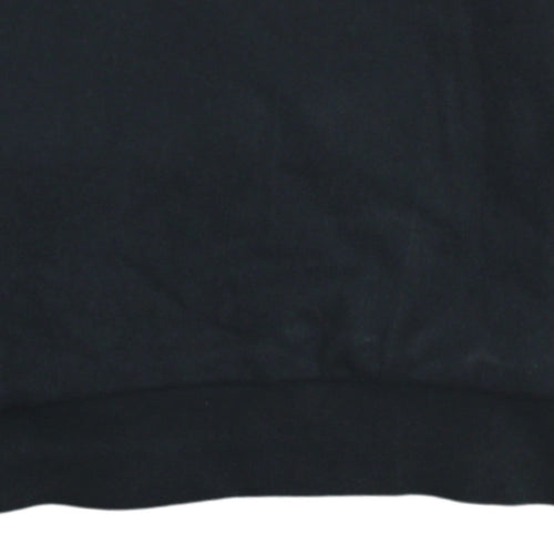 Adidas Mens Black Small Trefoil Logo Pullover Sweatshirt
