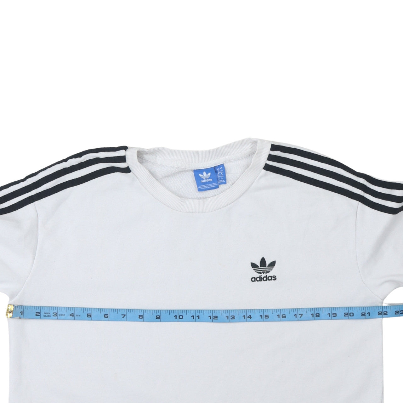 Adidas Womens White Crew Neck Long Sleeve Pullover Sweatshirt UK 12