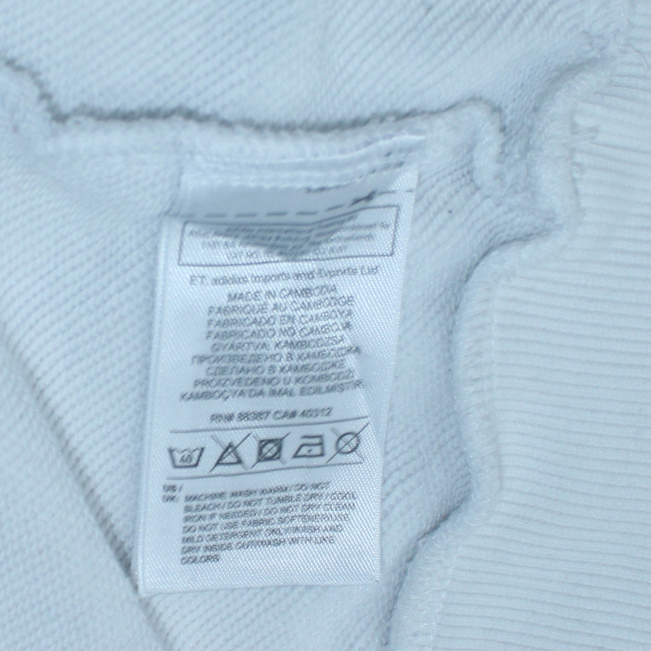 Adidas Womens White Crew Neck Long Sleeve Pullover Sweatshirt UK 12