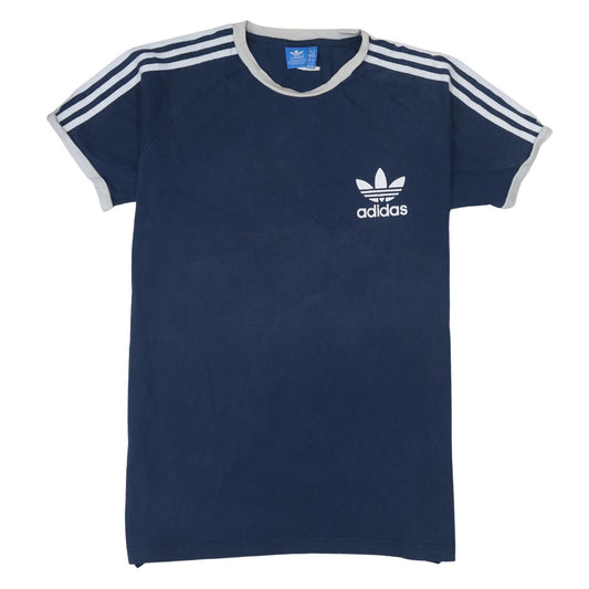 Adidas Men's Blue XL Retro Sports Crew Neck T-Shirt