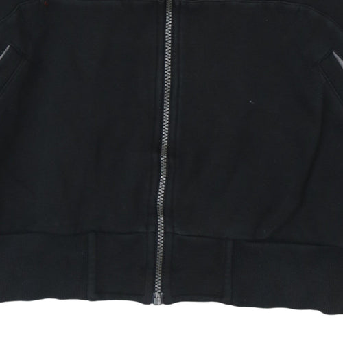 Puma Men's Black Track Jacket L Cotton Blend Full Zip Sportswear