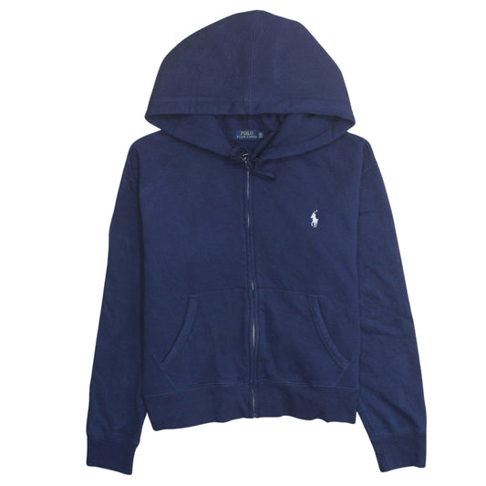 Polo Ralph Lauren Women’s Navy Blue Full Zip Hoodie M Cotton Blend