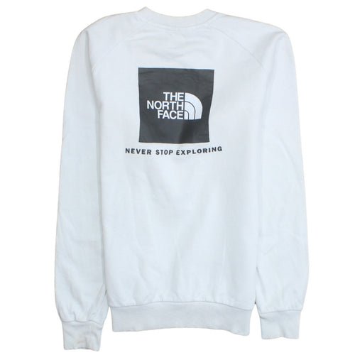 The North Face Men's White Logo Crew Neck Cotton Sweatshirt M