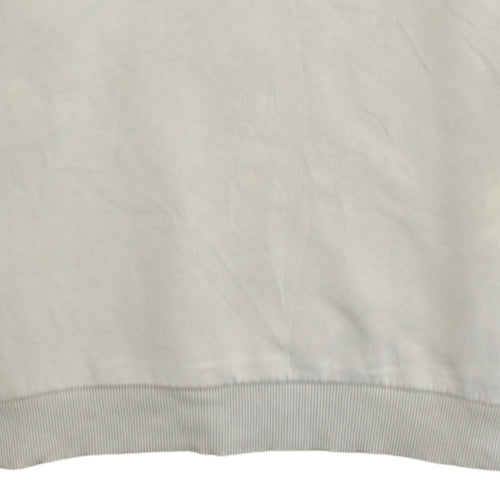 New Balance Womens Beige Crew Neck Pullover Sweatshirt M Cotton Blend