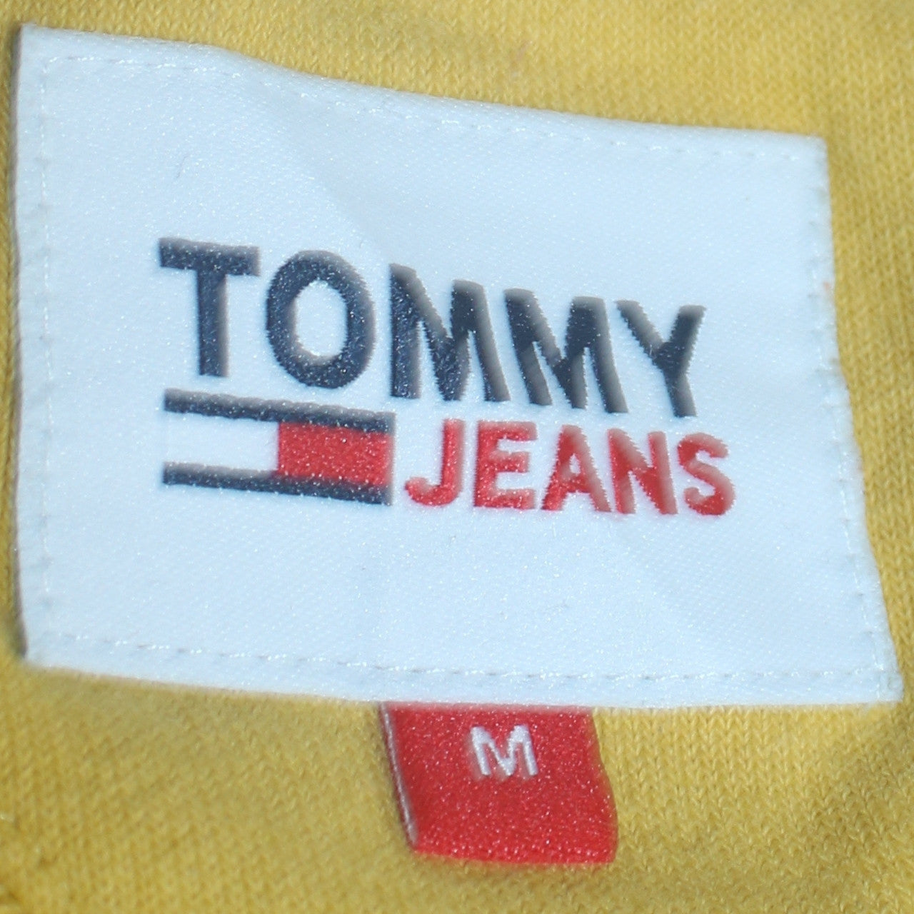 Tommy Jeans Men's Yellow Pullover Sweatshirt M Crew Neck Logo