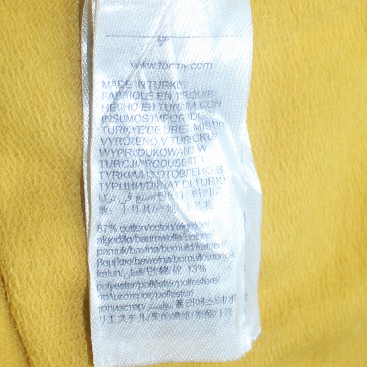 Tommy Jeans Men's Yellow Pullover Sweatshirt M Crew Neck Logo