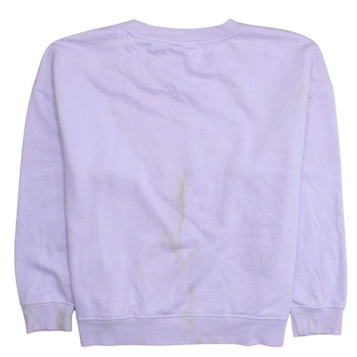 Disney Primark Women Lilac Stitch Sweatshirt Size L 14/16 Cotton Blend