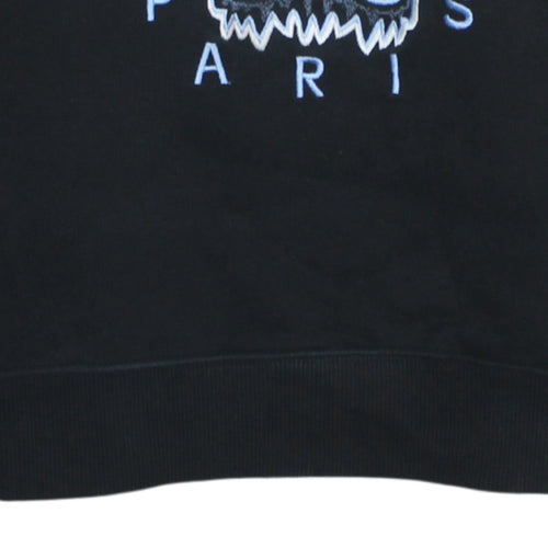 Kenzo Women Black Tiger Embroidered Pullover Sweatshirt Size S