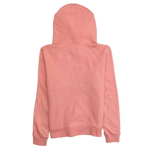 Diesel Womens Peach Pink Pullover Hoodie Medium Cotton Blend Logo