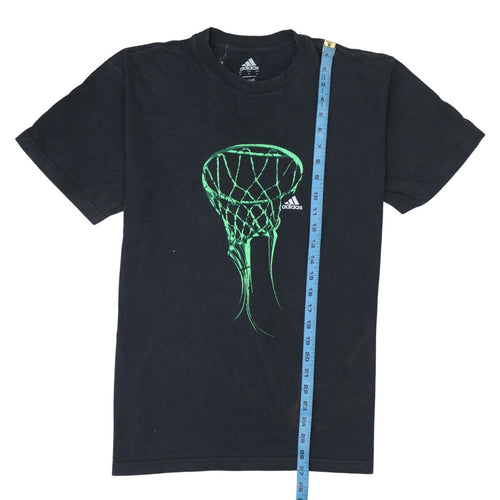 Adidas Men's Black Graphic Basketball Hoop T-Shirt Size M