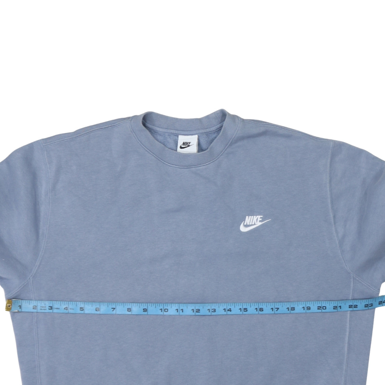 Nike Men's Blue Pullover Sweatshirt M Crew Neck Fleece Regular Fit