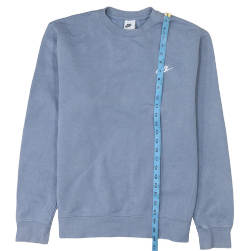 Nike Men's Blue Pullover Sweatshirt M Crew Neck Fleece Regular Fit