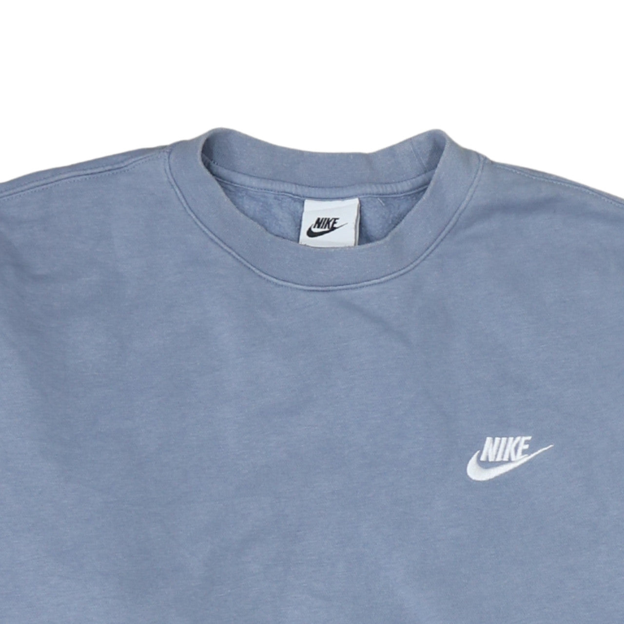 Nike Men's Blue Pullover Sweatshirt M Crew Neck Fleece Regular Fit